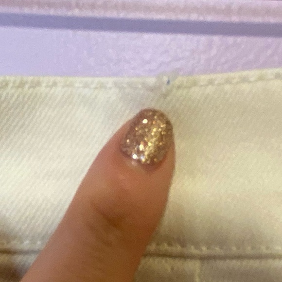 ⭐️BOGO⭐️ Ann Taylor Factory off white high-waisted, wide-leg, cropped jeans - Picture 10 of 11